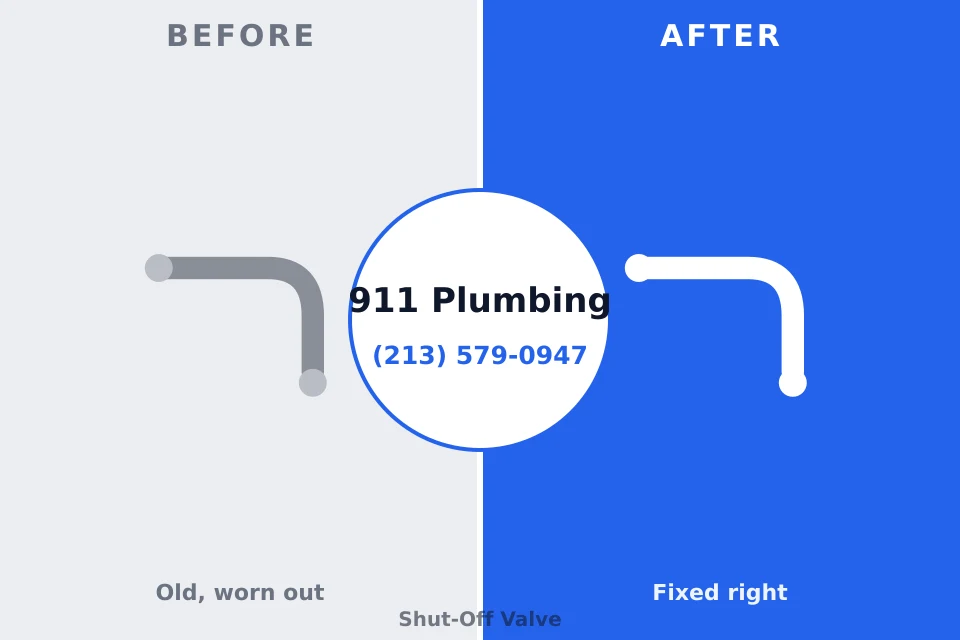 Before and after: plumbing repair Jamestown, NC